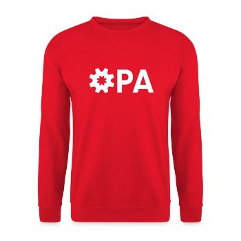 Opa Ingenieur Handwerker Werkstatt Getriebe - Unisex Pullover - Rot - Vorne - Alina (178cm) & Michal (187cm)
