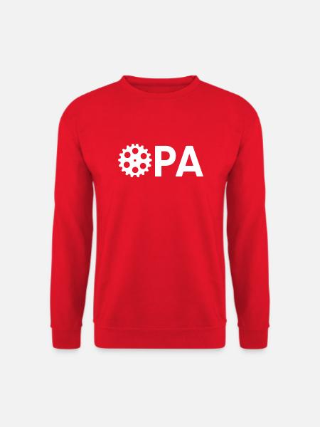 Opa Ingenieur Handwerker Werkstatt Getriebe - Unisex Pullover - Rot