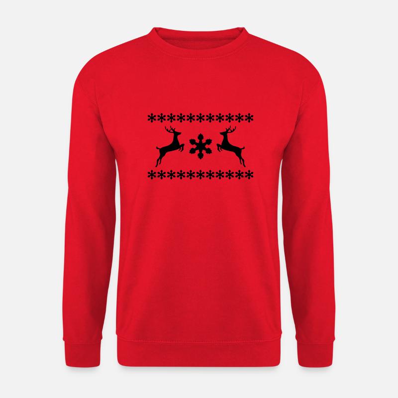 Rentier Weihnachten Pullover - Unisex Pullover - Rot