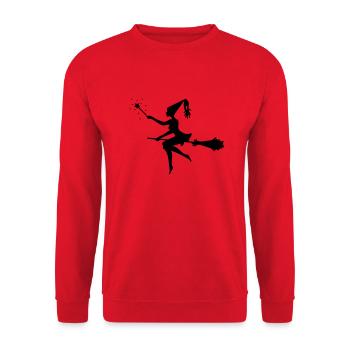 Hexe - Unisex Pullover - Rot - Vorne - Alina (178cm) & Michal (187cm)