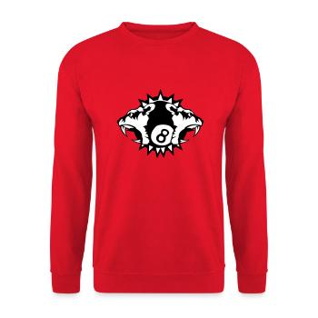billard tigre logo sport cercle pique - Sweat-shirt Unisexe - rouge - Devant - Alina (178cm) & Michal (187cm)