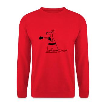 kaenguru_001 - Unisex Sweatshirt - red - Front - Alina (178cm) & Michal (187cm)