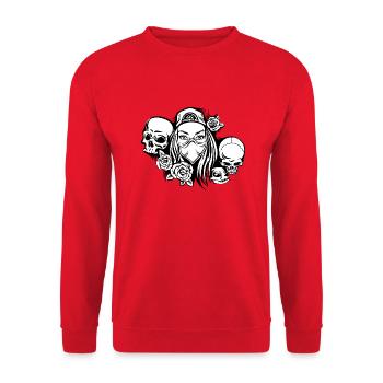 Metal Lady avec masque - Sweat-shirt Unisexe - rouge - Devant - Alina (178cm) & Michal (187cm)