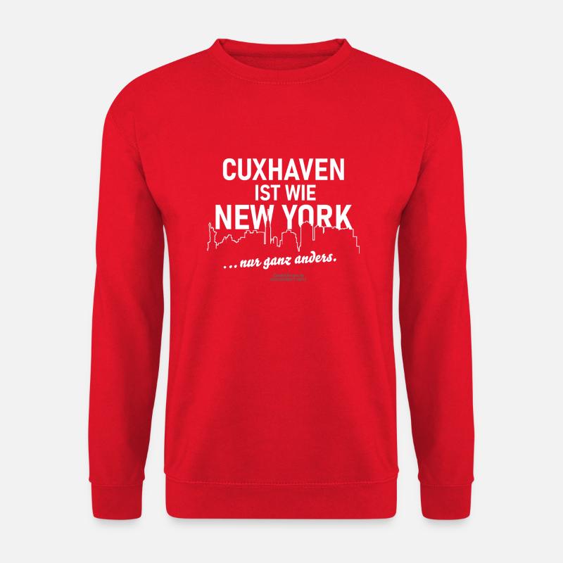 Cuxhaven ist wie New York - Unisex Pullover - Rot