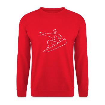 Snowboard Snowboarder - Unisex Sweatshirt - red - Front - Alina (178cm) & Michal (187cm)