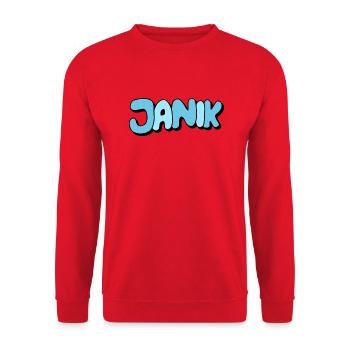 Janik - Sweat-shirt Unisexe - rouge - Devant - Alina (178cm) & Michal (187cm)