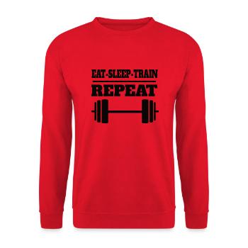 Fitness Strength Training Fit Muscle Bodybuilder - Sweat-shirt Unisexe - rouge - Devant - Alina (178cm) & Michal (187cm)