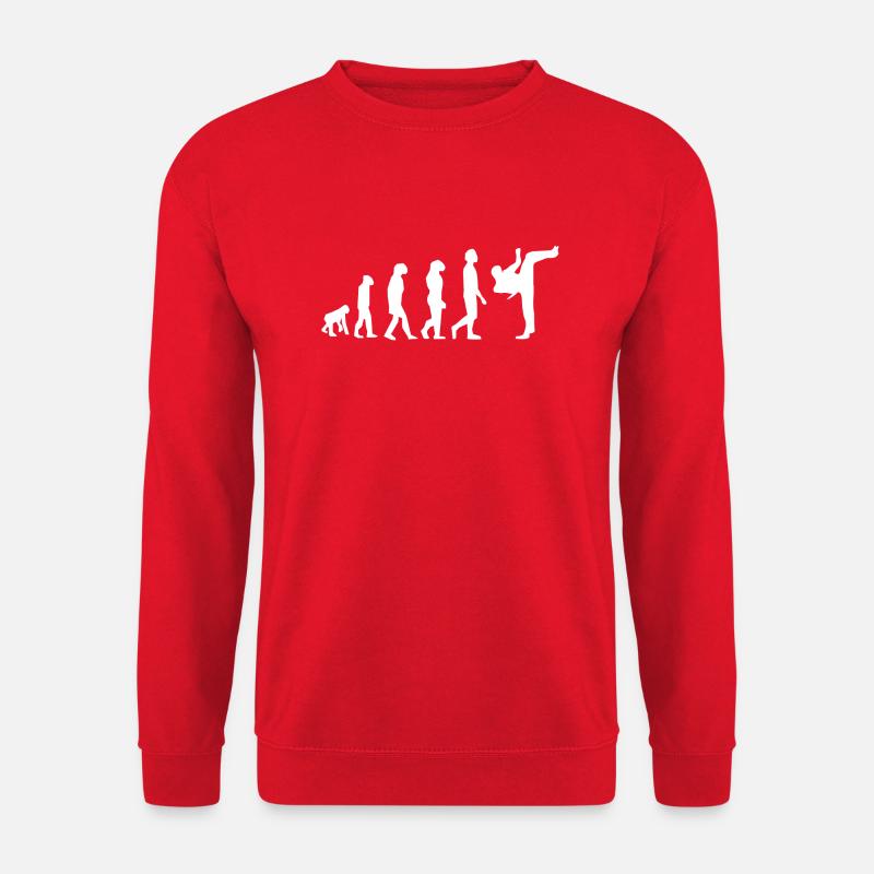 Evolution der Kampfkünste - Unisex Pullover - Rot