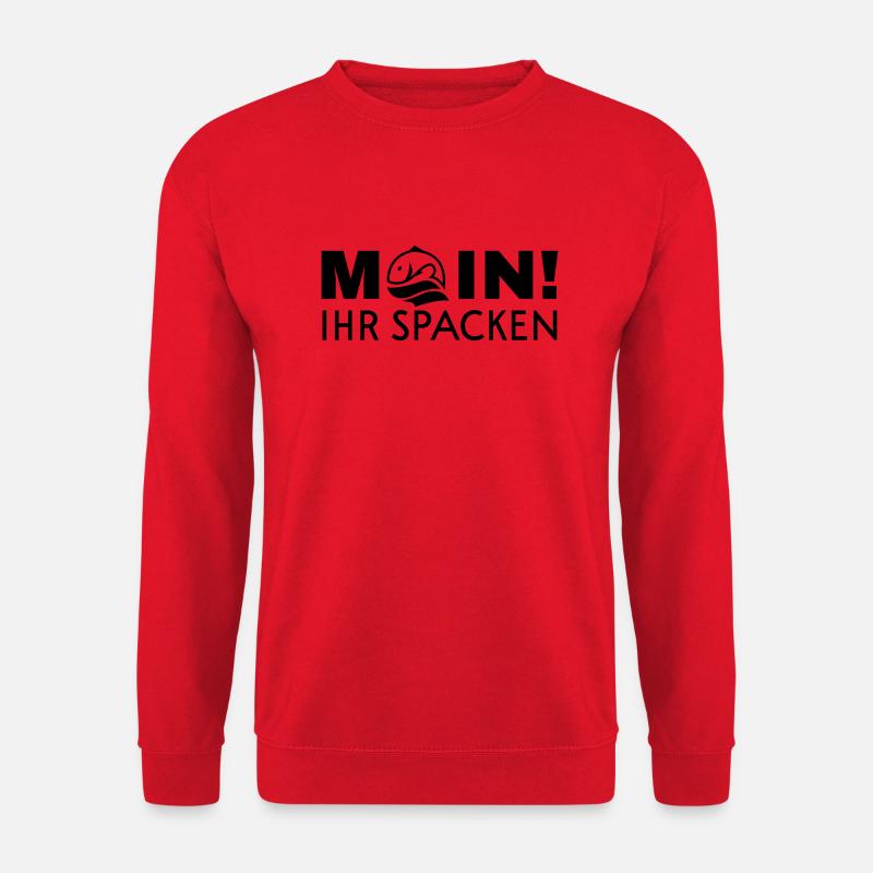 Moin, ihr Spacken - Unisex Pullover - Rot