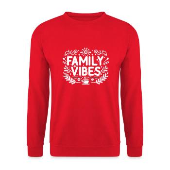 Family Vibes - Unisex Sweatshirt - red - Front - Alina (178cm) & Michal (187cm)