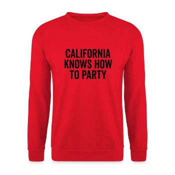 La Californie sait faire la fête - Sweat-shirt Unisexe - rouge - Devant - Alina (178cm) & Michal (187cm)