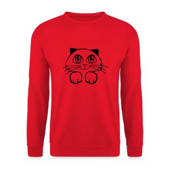 Suesse Mietze - Unisex Pullover - Rot - Vorne - Alina (178cm) & Michal (187cm)