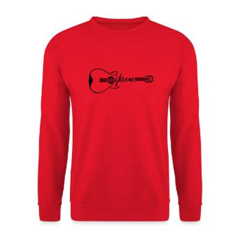 Guitare 2 - Sweat-shirt Unisexe - rouge - Devant - Alina (178cm) & Michal (187cm)