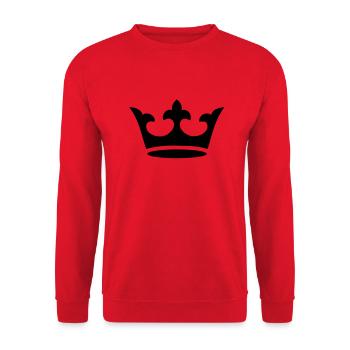 crown - Unisex Pullover - Rot - Vorne - Alina (178cm) & Michal (187cm)