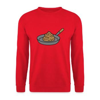 kacke scheisse kot ekelig ekelhaft koechin grillen - Unisex Pullover - Rot - Vorne - Alina (178cm) & Michal (187cm)