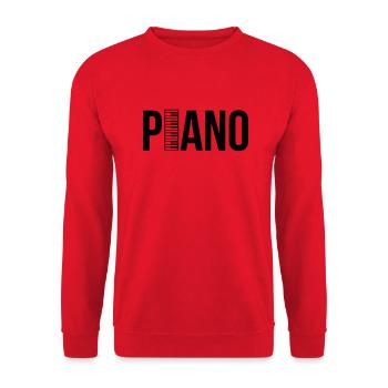 piano - Unisex Pullover - Rot - Vorne - Alina (178cm) & Michal (187cm)