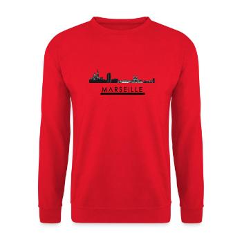 marseille vile - Unisex Pullover - Rot - Vorne - Alina (178cm) & Michal (187cm)