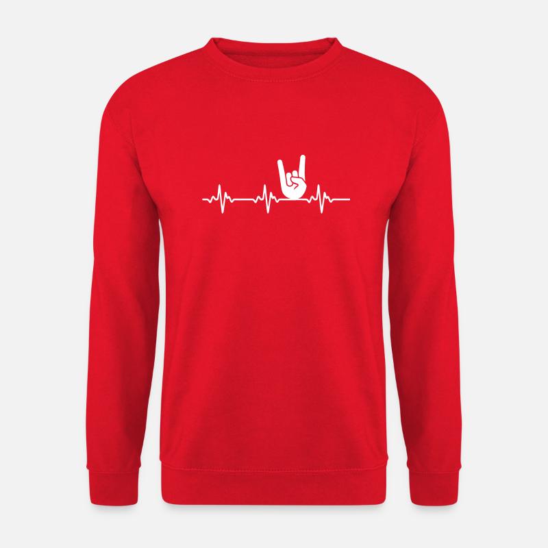 Rock Music Rock and Roll Guitar - Unisex Pullover - Rot