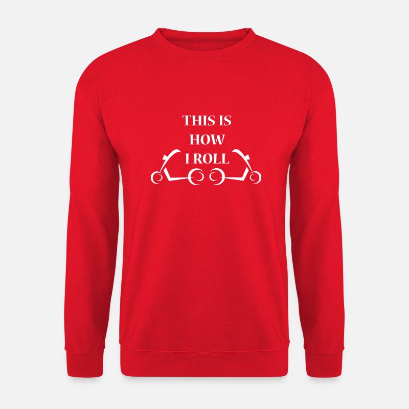 E-Scooter E-Roller Scooter - Sweat-shirt Unisexe - rouge
