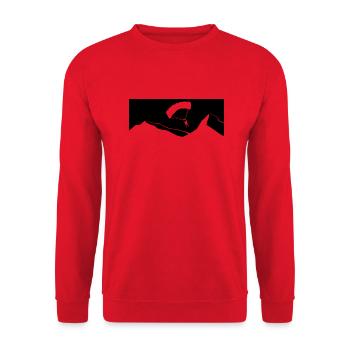 Montagne - Parapente - (16) - Sweat-shirt Unisexe - rouge - Devant - Alina (178cm) & Michal (187cm)