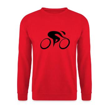 Racing bicycle - Unisex Sweatshirt - red - Front - Alina (178cm) & Michal (187cm)