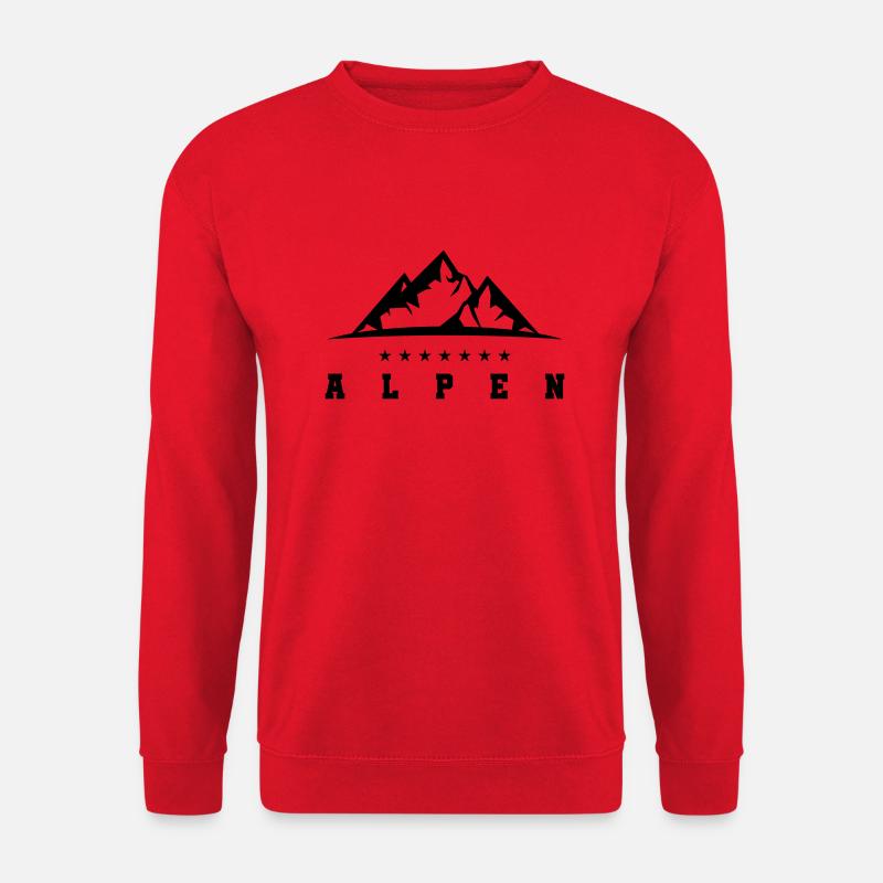 alpen berge - Unisex Pullover - Rot
