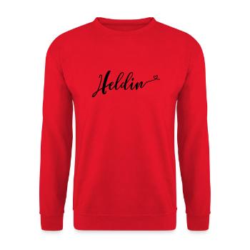 heldin - Unisex Pullover - Rot - Vorne - Alina (178cm) & Michal (187cm)