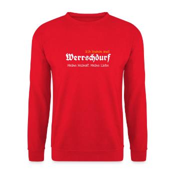 Wehrsdorf - Unisex Pullover - Rot - Vorne - Alina (178cm) & Michal (187cm)