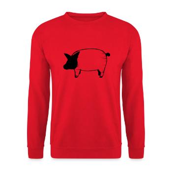 Pig Pigs Pigs Animal Animals Vector 6 - Unisex Sweatshirt - red - Front - Alina (178cm) & Michal (187cm)