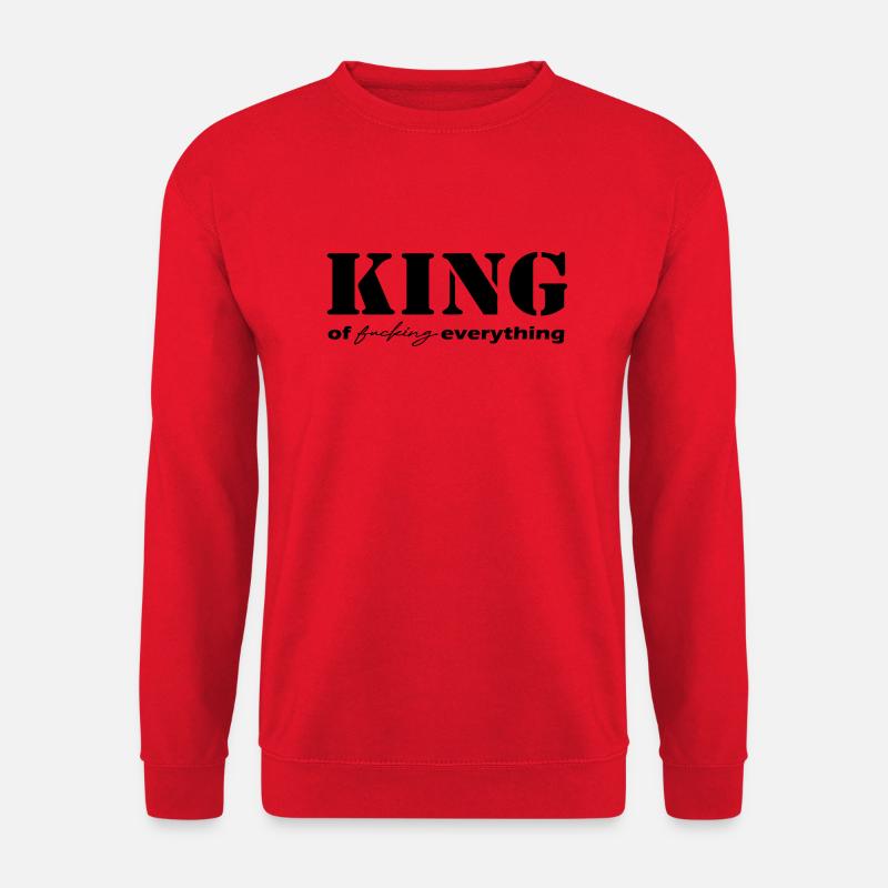 King everything Spruch black - Unisex Pullover - Rot