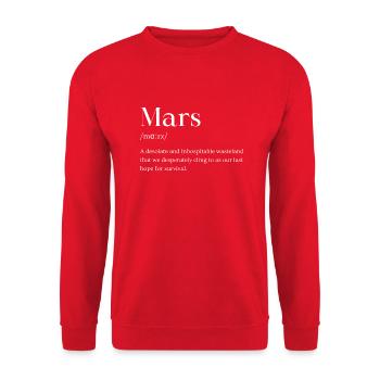 Planète Mars Astronomie Dicton - Sweat-shirt Unisexe - rouge - Devant - Alina (178cm) & Michal (187cm)