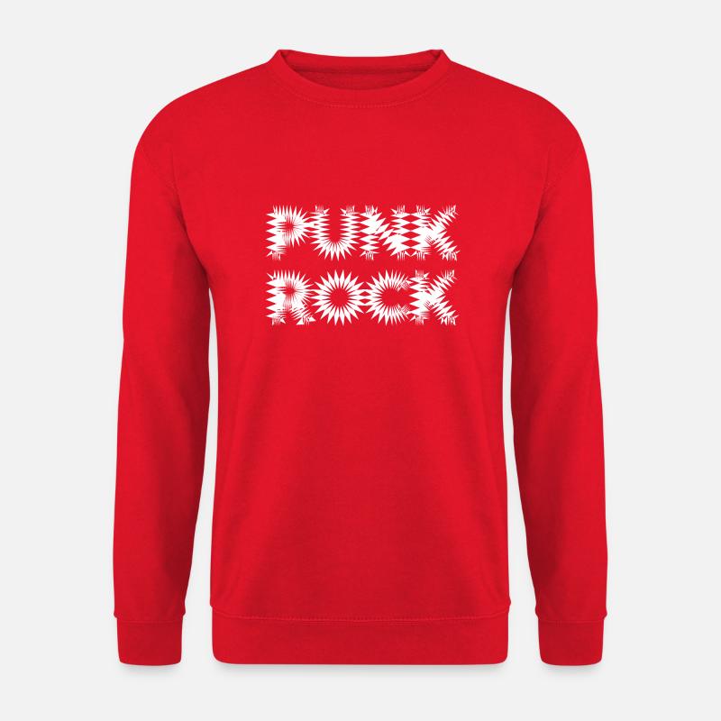 punk rock logo design - Unisex Sweatshirt - red