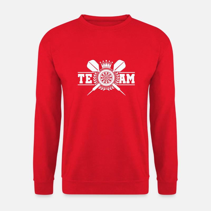 darts dartscheibe wappen team - Unisex Pullover - Rot