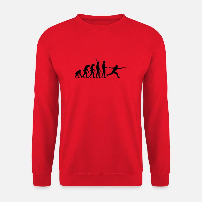 evolution_fechter_b - Sweat-shirt Unisexe - rouge