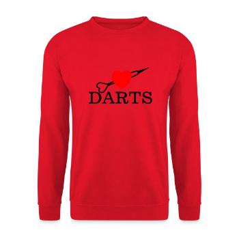 Fléchettes - Sweat-shirt Unisexe - rouge - Devant - Alina (178cm) & Michal (187cm)