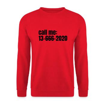 appelez-moi 13666 2020 - Sweat-shirt Unisexe - rouge - Devant - Alina (178cm) & Michal (187cm)
