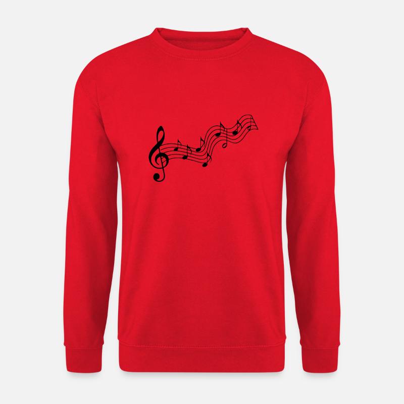 Musiknoten - Unisex Pullover - Rot