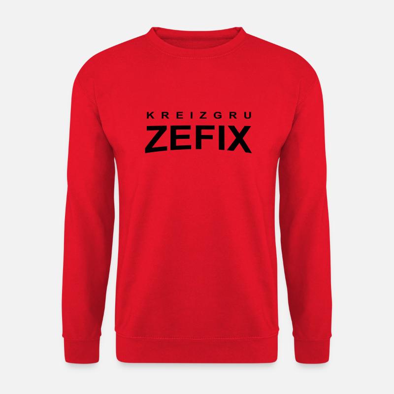 Kreizgruzefix Bayrischer Fluch Zefix - Unisex Pullover - Rot