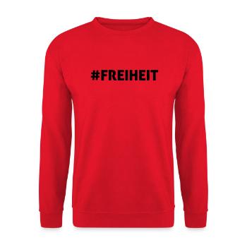 #FREIHEIT - Unisex Pullover - Rot - Vorne - Alina (178cm) & Michal (187cm)