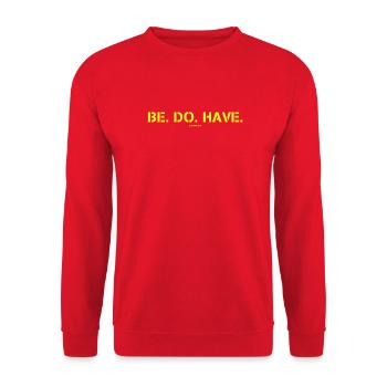 Be. Do. Property. - Unisex Sweatshirt - red - Front - Alina (178cm) & Michal (187cm)