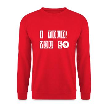 Bitcoin Trading Crypto Stocks - Sweat-shirt Unisexe - rouge - Devant - Alina (178cm) & Michal (187cm)
