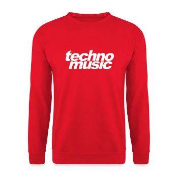 techno music cadeau - Sweat-shirt Unisexe - rouge - Devant - Alina (178cm) & Michal (187cm)