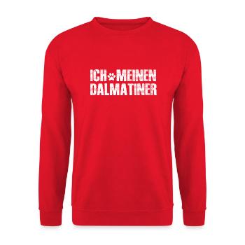 Dog Hund - Unisex Pullover - Rot - Vorne - Alina (178cm) & Michal (187cm)