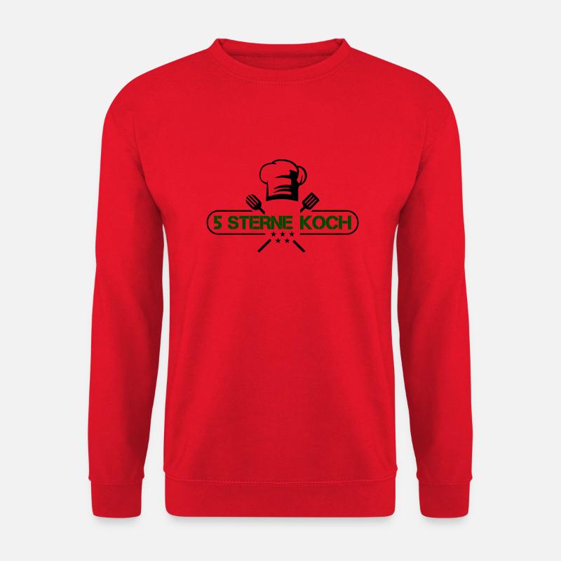 5 sterne koch - Unisex Pullover - Rot