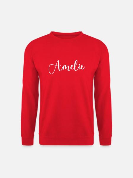 amelie name - Unisex Pullover - Rot
