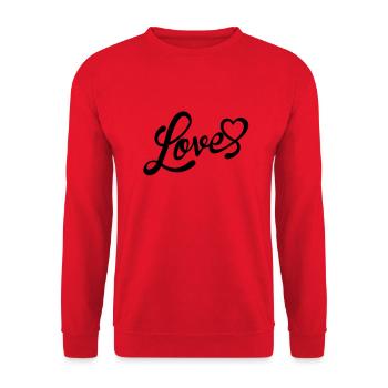 love - Unisex Sweatshirt - red - Front - Alina (178cm) & Michal (187cm)