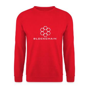 Crypto blockchain logo - Sweat-shirt Unisexe - rouge - Devant - Alina (178cm) & Michal (187cm)
