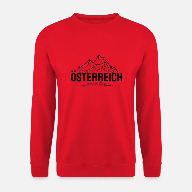 Österreich - Land der Berge - Unisex Pullover - Rot