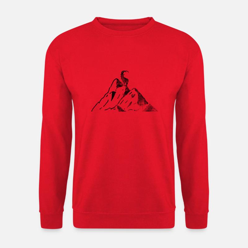 Berg - (6) - Unisex Pullover - Rot
