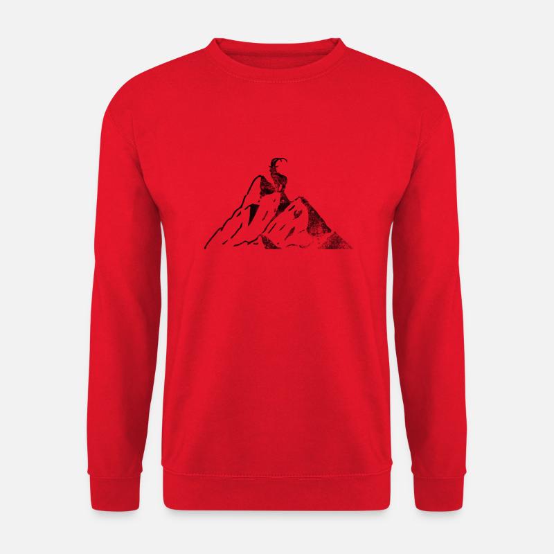 Ziege - Berg - (5) - Unisex Pullover - Rot